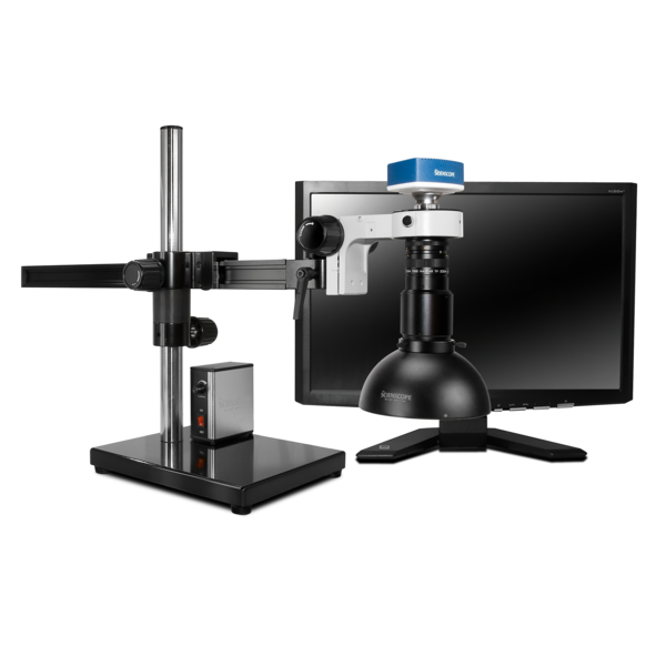 Scienscope Macro Digital Inspection System With Dome LED Light On Gliding Stand MAC-PK5-DM